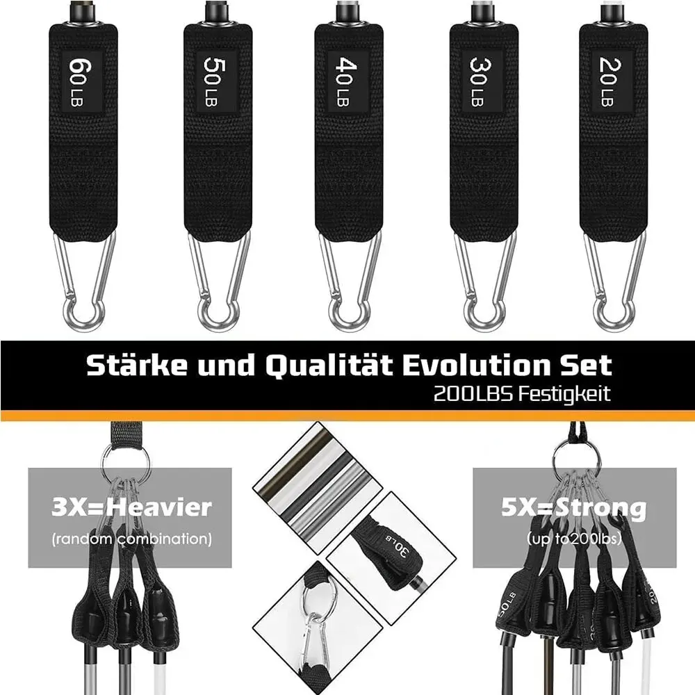 kit portátil de barra y bandas elásticas-Convierte cualquier lugar en tu gimnasio