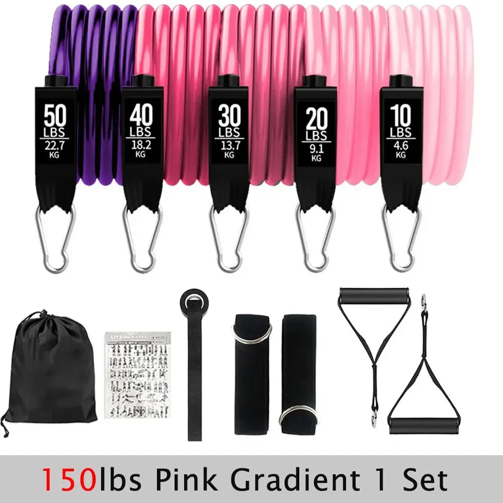 kit portátil de barra y bandas elásticas-Convierte cualquier lugar en tu gimnasio