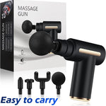 Mini pistola de masaje de percusión profunda, portátil y recargable para aliviar fatiga, tensión y dolor muscular.