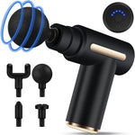 Mini pistola de masaje de percusión profunda, portátil y recargable para aliviar fatiga, tensión y dolor muscular.