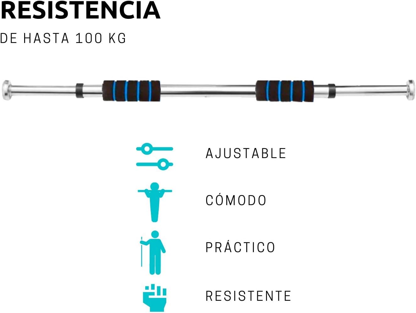 Barra de Dominadas Ajustable-Convierte cualquier puerta en tu gimnasio
