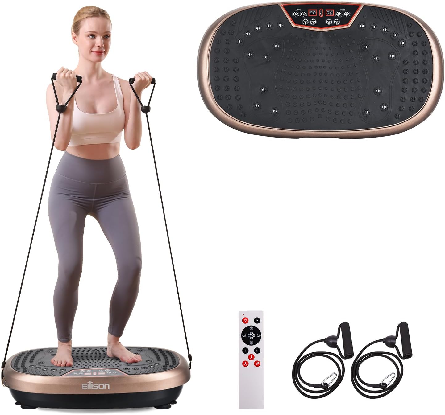 Máquina De Ejercicio con Placa De Vibración Bandas De Bucle, Entrenamiento En Casa