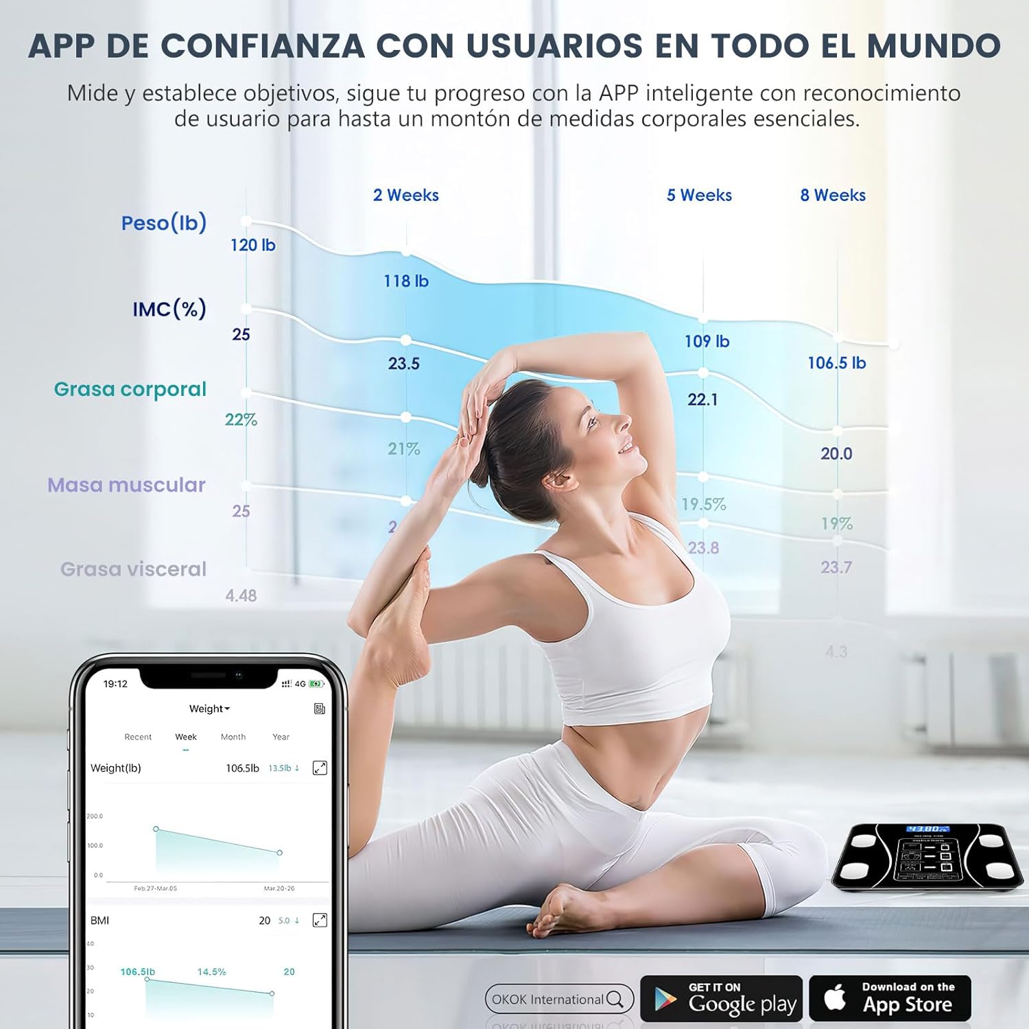 Báscula Inteligente  – Mide tu progreso con precisión