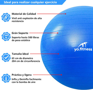 Pelota de Ejercicio | Yoga Fitball Acondicionamiento Estiramiento.