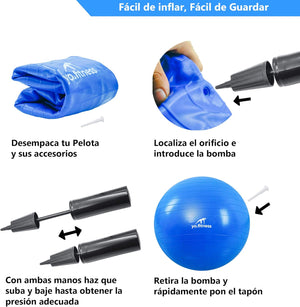 Pelota de Ejercicio | Yoga Fitball Acondicionamiento Estiramiento.