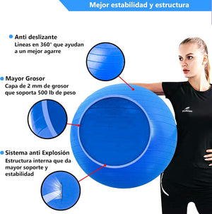 Pelota de Ejercicio | Yoga Fitball Acondicionamiento Estiramiento.