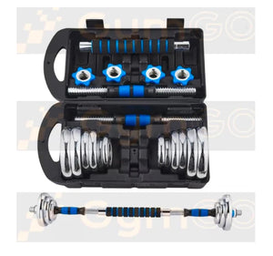 Kit de Mancuernas Ajustables de 20 kg con Barra y Discos