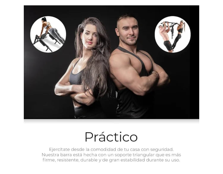 Home Gym Raganet-Barra de Dominadas 8 en 1